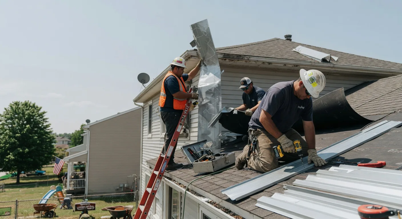 Storm Damage Metal Roof Repair in White Sands Missile Range, NM